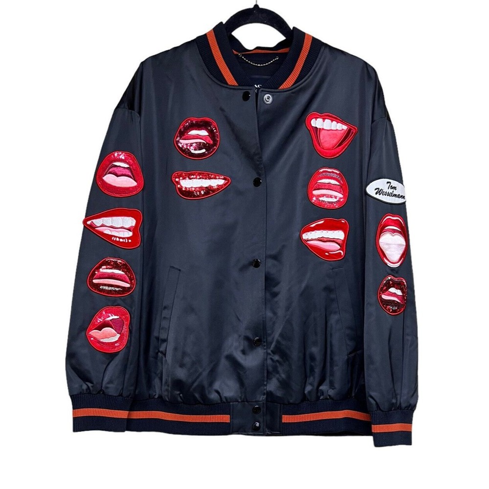 Coach X Tom Wesselmann‎ Souvenir Jacket Lips Black Women’s Size Large